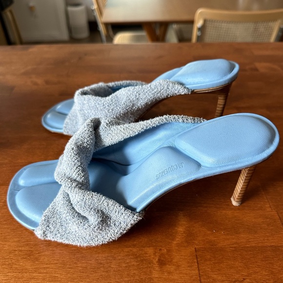 Jacquemus Les Mules Bangu Light Blue Heeled Sandals - Picture 12 of 13